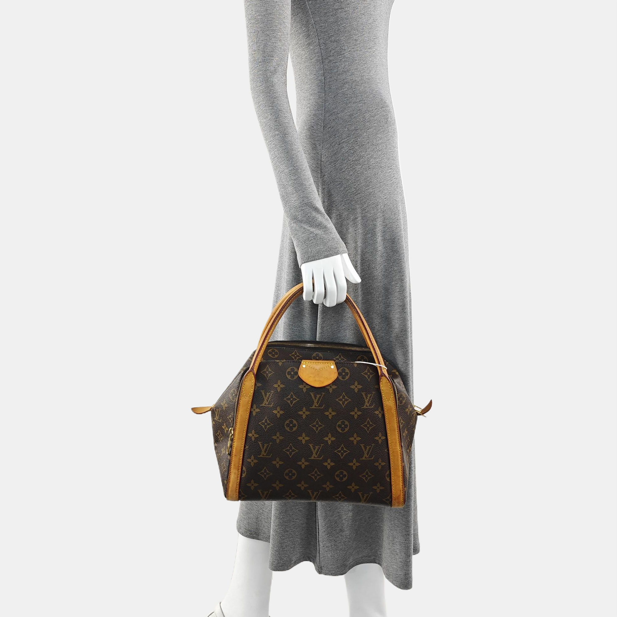 MARAIS MM Monogram Coated Canvas Brown