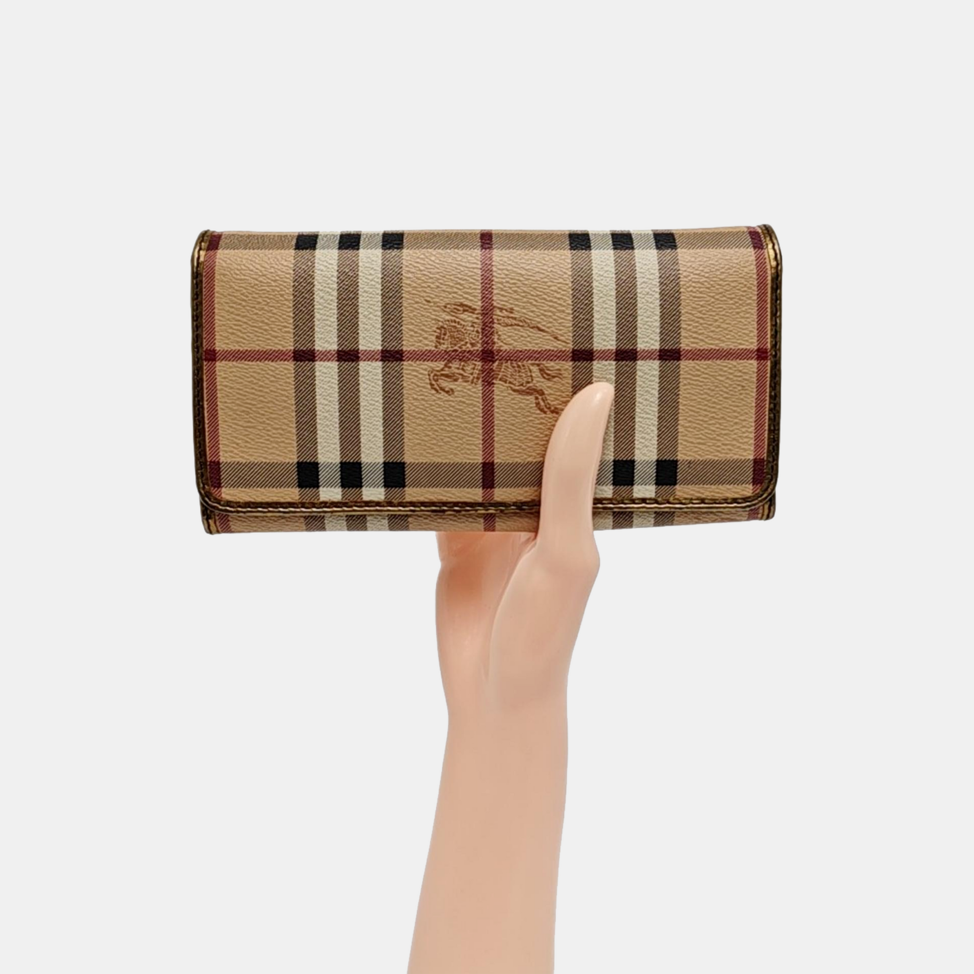 Coated Canvas Wallet Beige