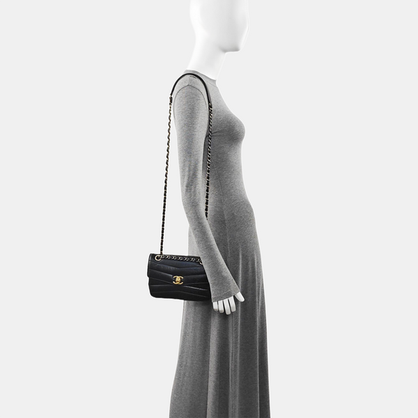 Quilted Lambskin Crossbody Bag Black