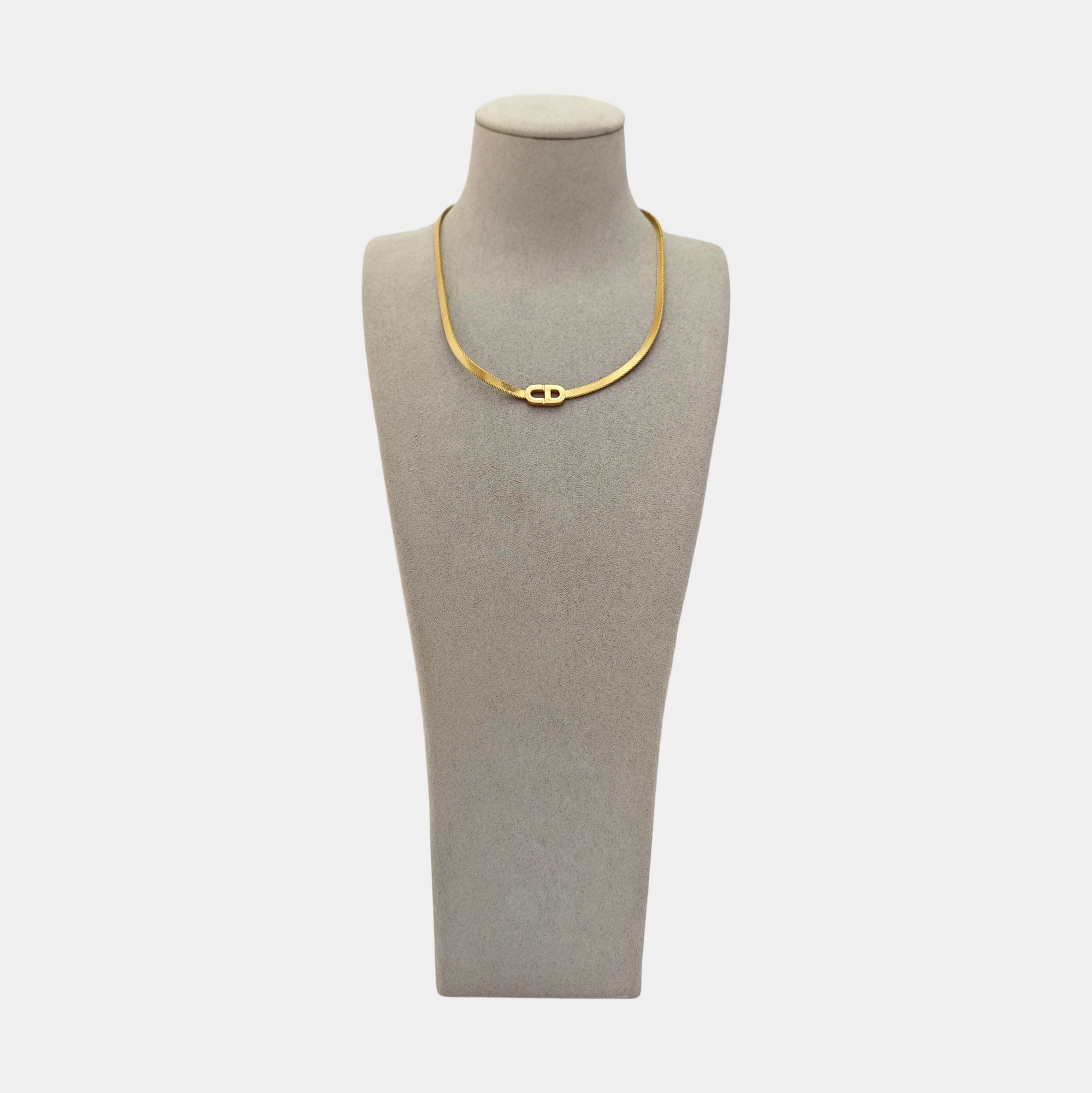 Petit CD Metal Gold Necklace
