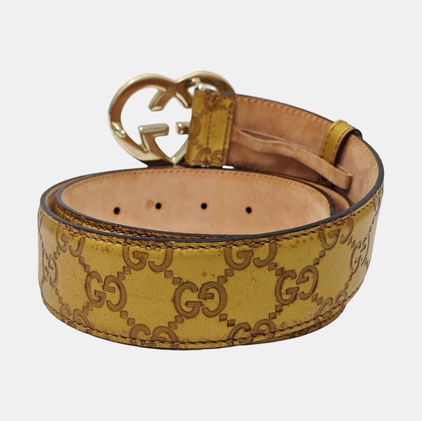 Leather Belt Gold