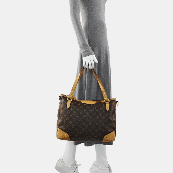 ESTRELA MM Monogram Coated Canvas Brown