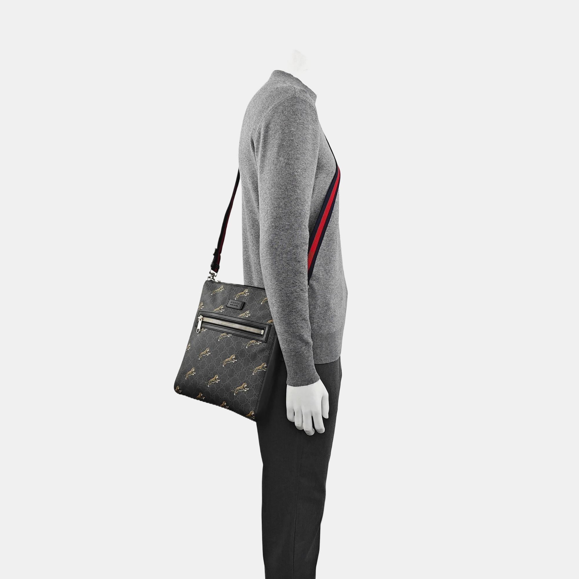 GG Supreme Monogram Coated Canvas Black