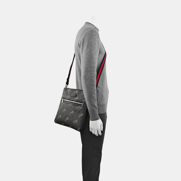 GG Supreme Monogram Coated Canvas Black