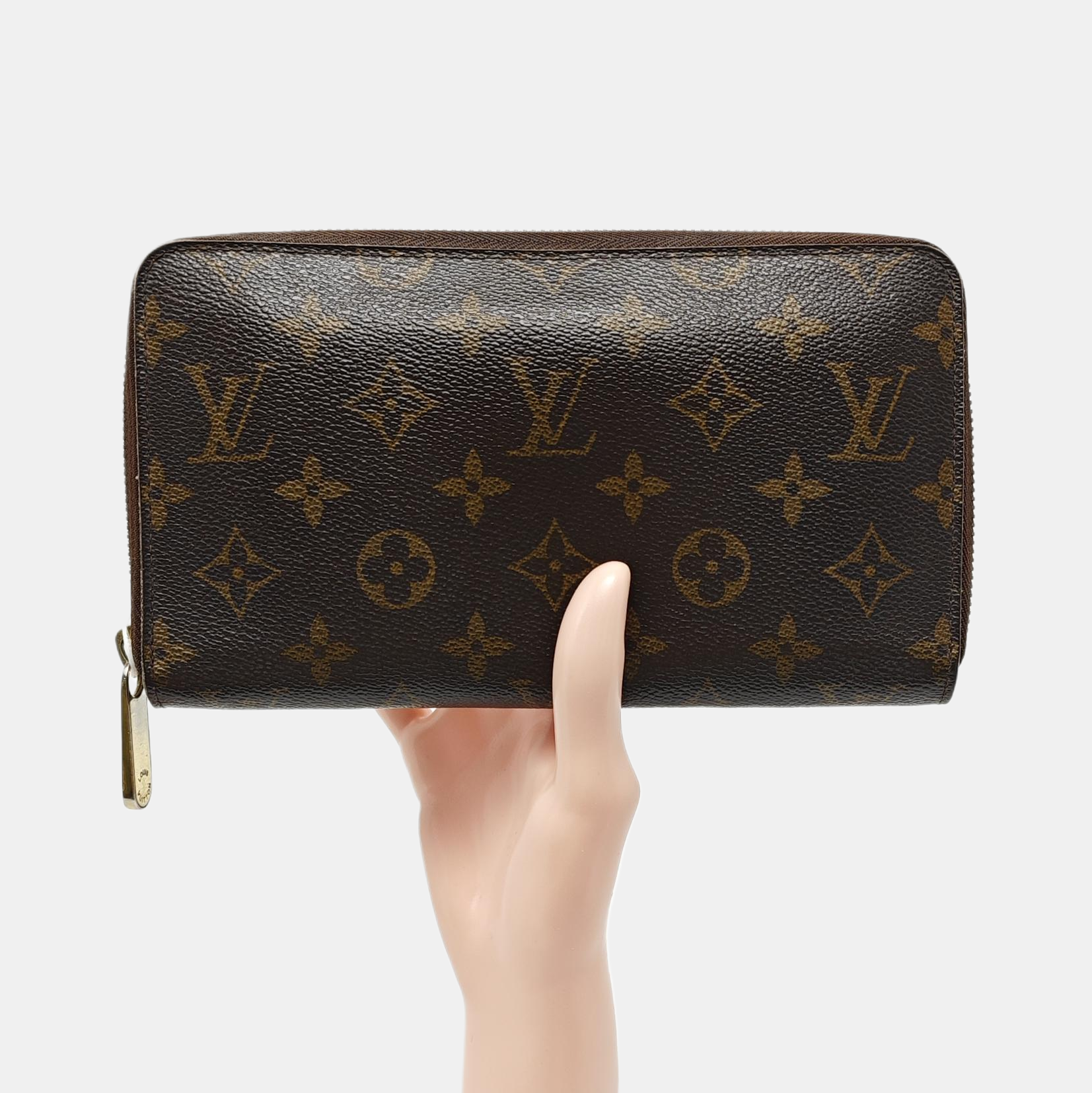ZIPPY Monogram Coated Canvas Brown Wallet