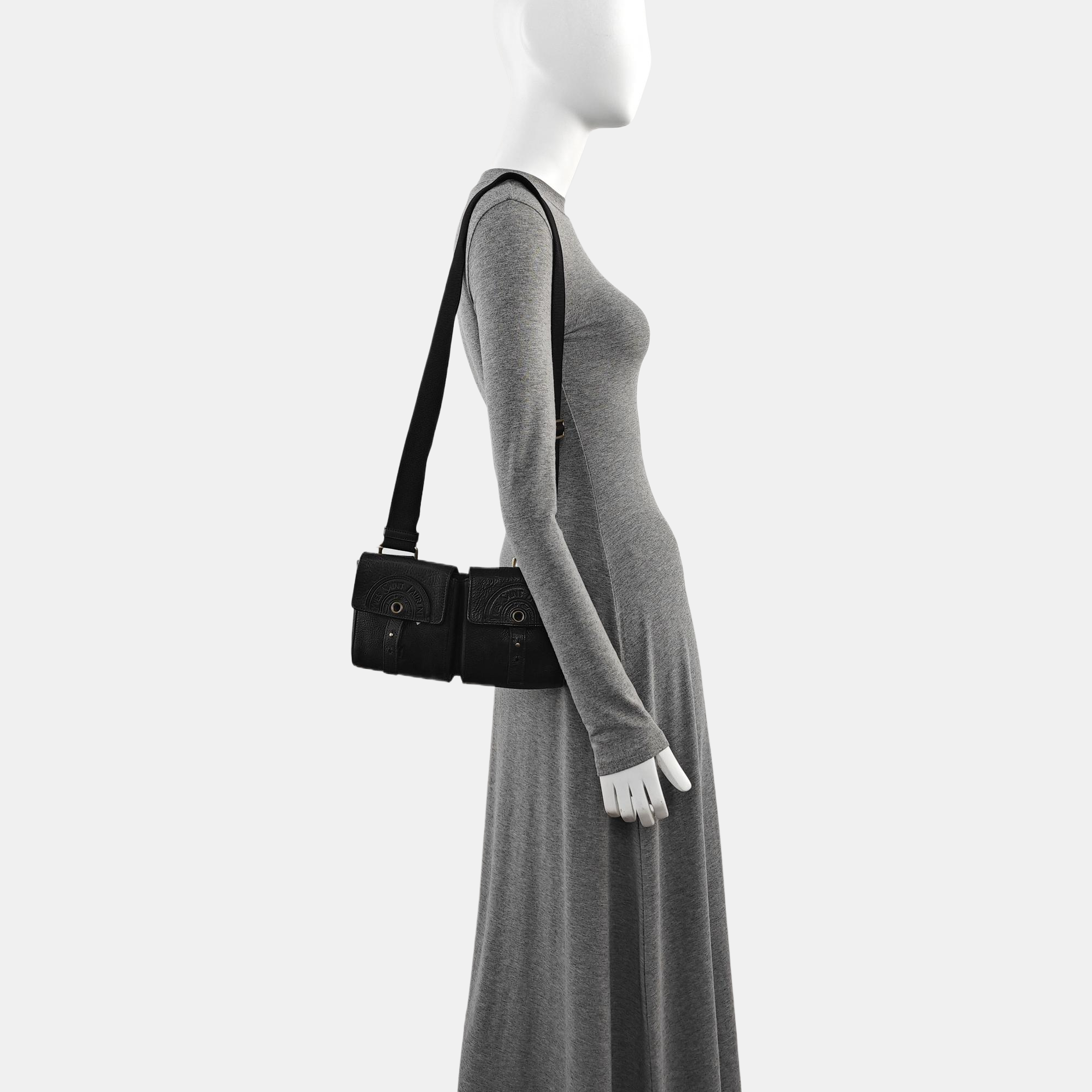 Calfskin Shoulder Bag Black