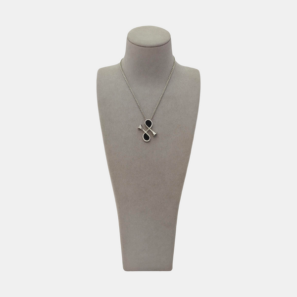 Cor H Cor Baroque Metal Silver Necklace