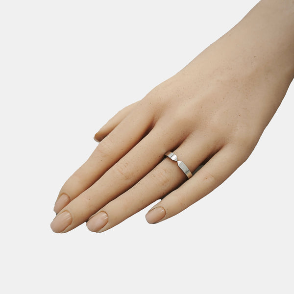 Triomphe De Chaumet Platinum Silver Ring EU 55