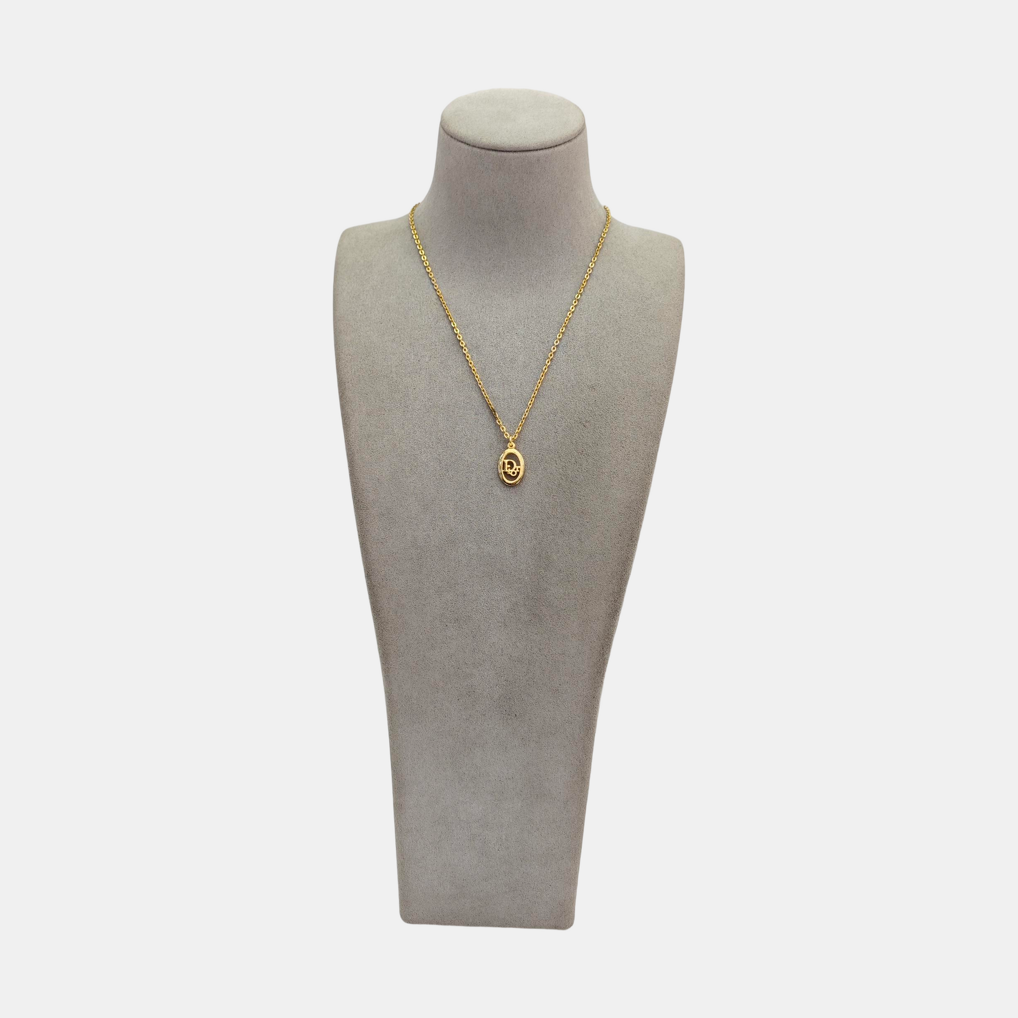 Dior Oblique Metal Gold Necklace