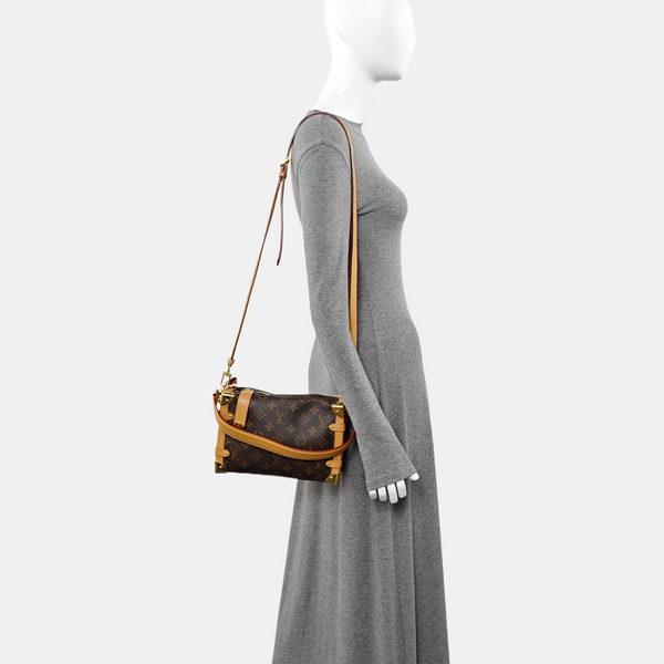 SIDE TRUNK MM Monogram Coated Canvas Brown