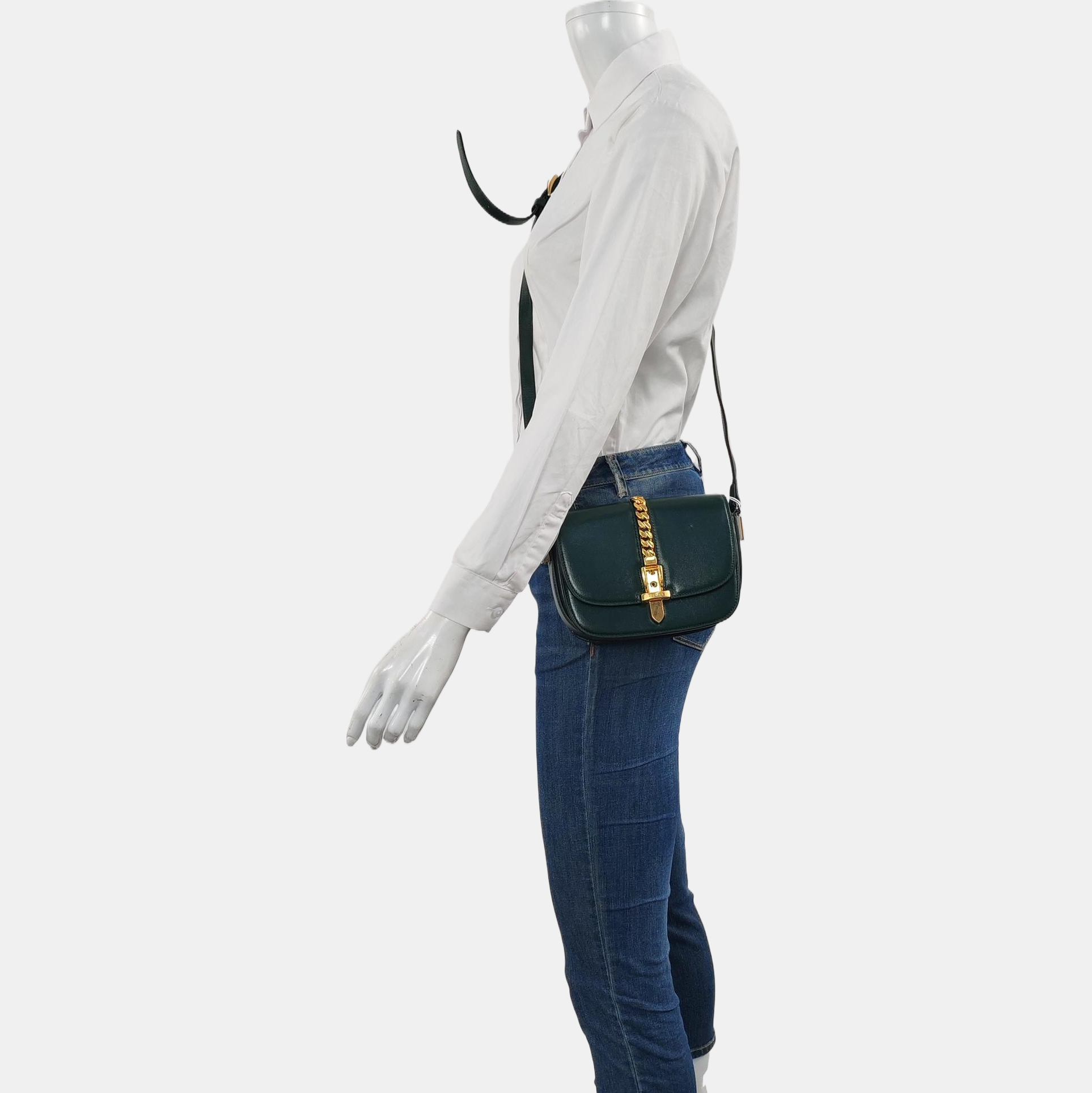 Sylvie 1969 Mini Calfskin Green