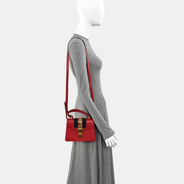 Sylvie Mini Calfskin Red