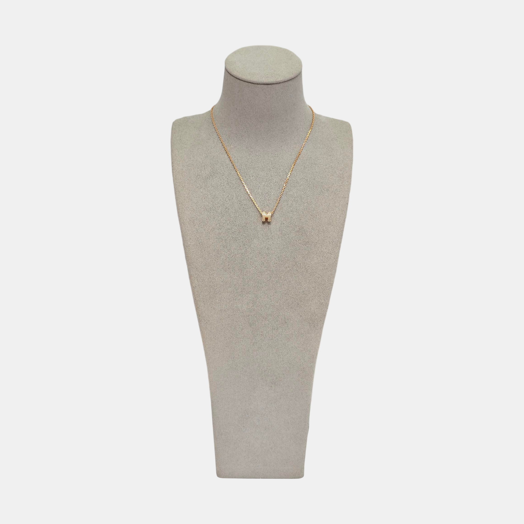 Pop H Metal Rose Gold Necklace