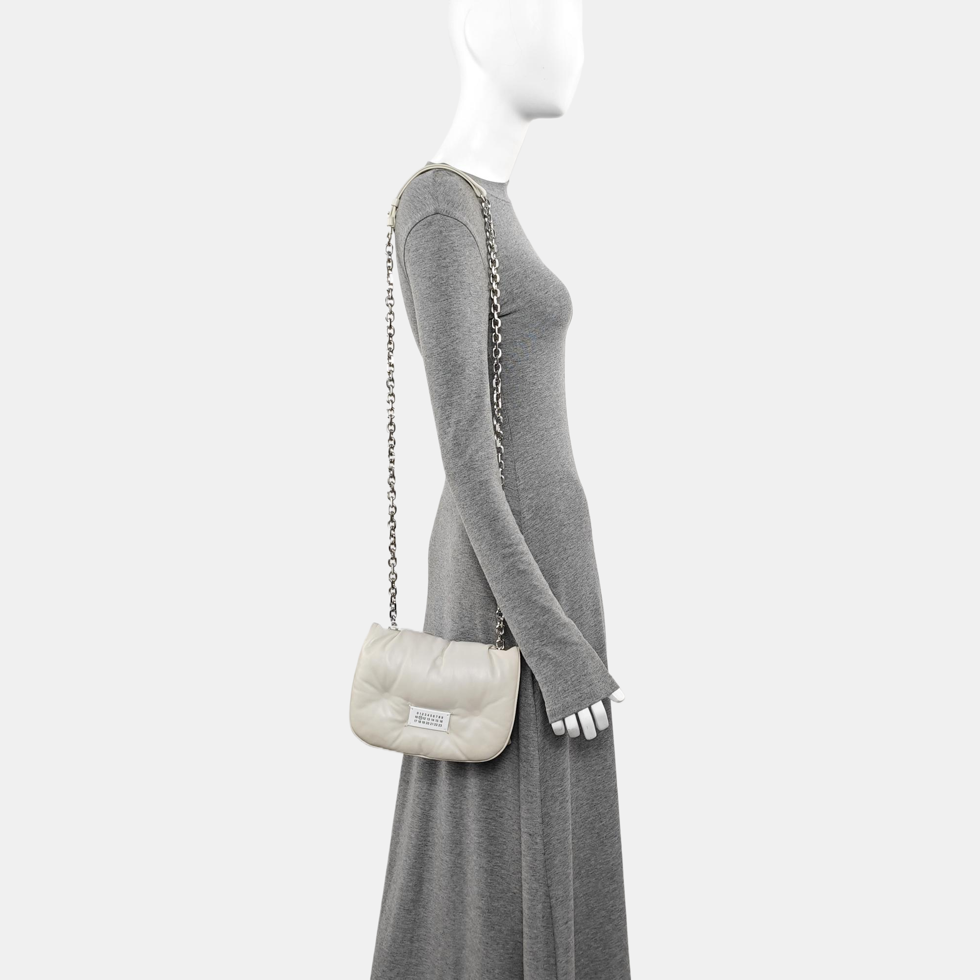 Lambskin Shoulder Bag White