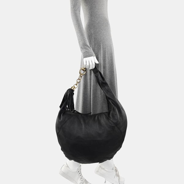 Calfskin Shoulder Bag Black