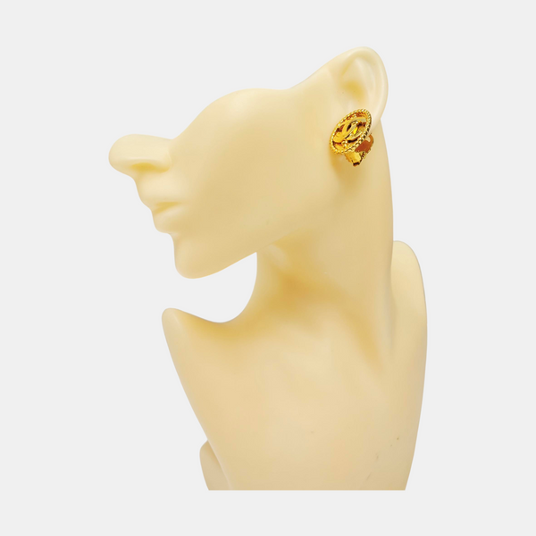 Metal Gold Clip On Earrings