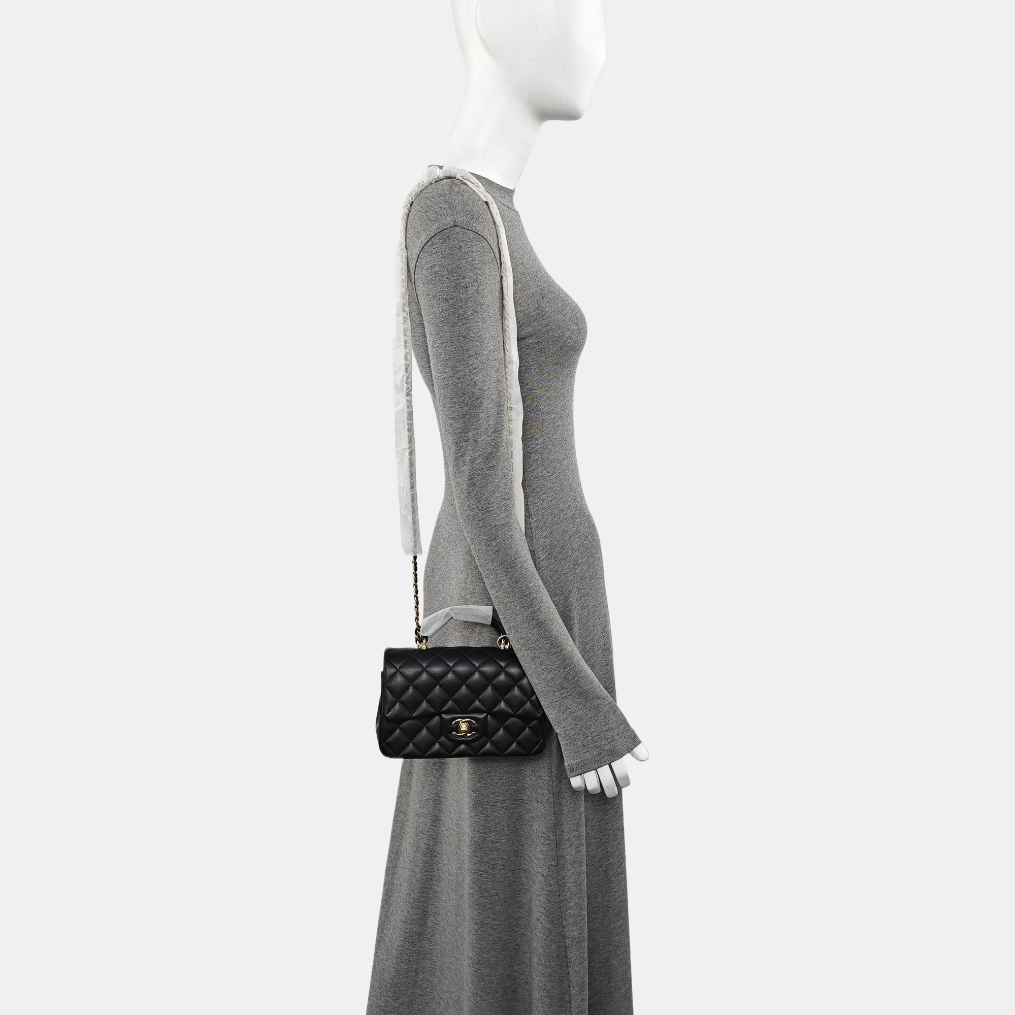 CLASSIC FLAP Mini Quilted Lambskin Black