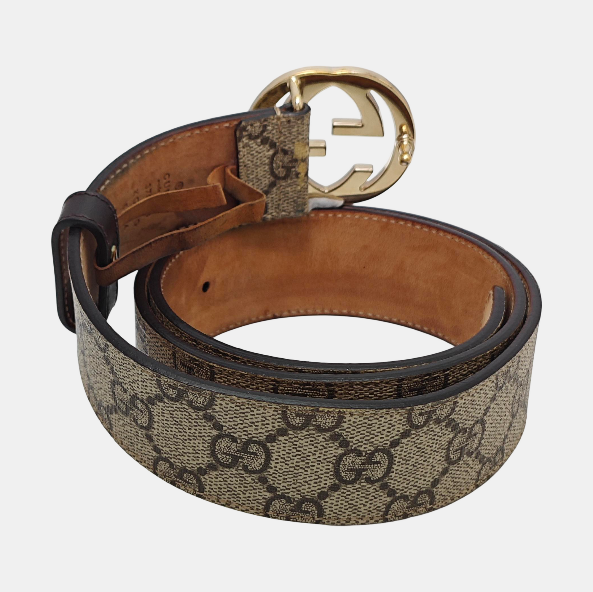 Leather Belt Beige