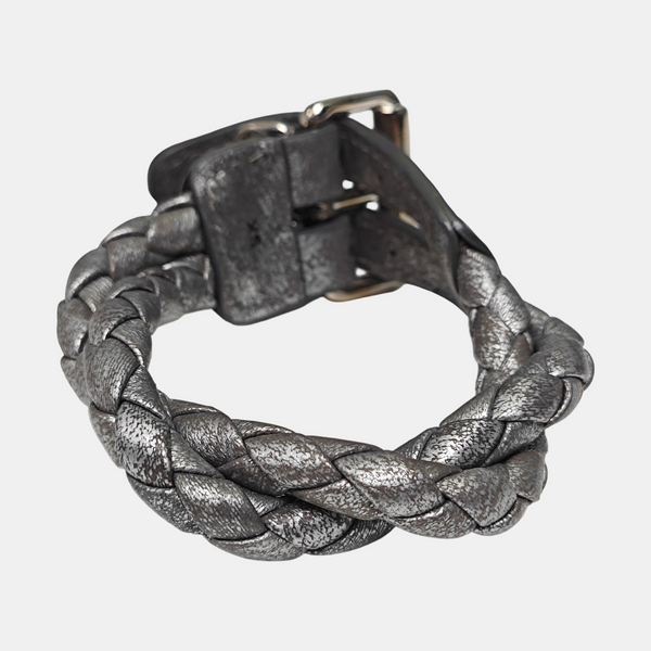 Leather Gray Bracelet