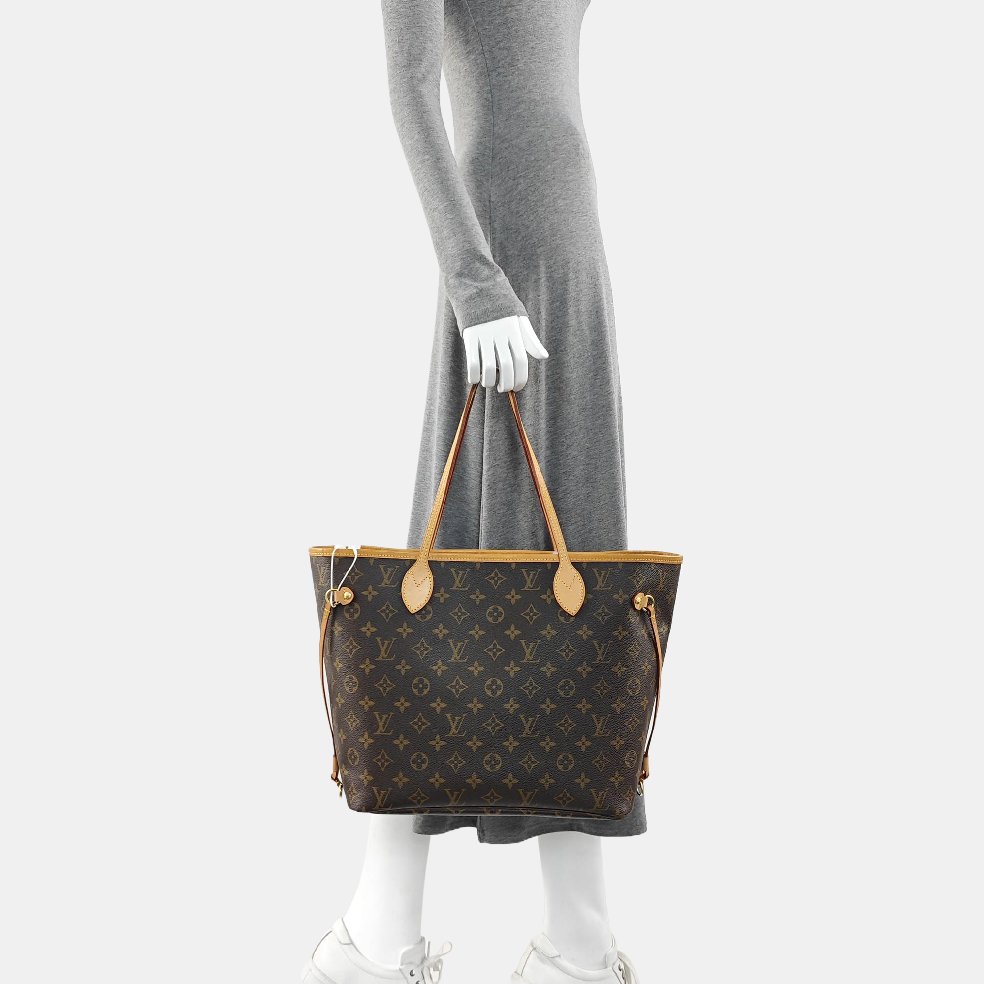 NEVERFULL MM Monogram Coated Canvas Brown