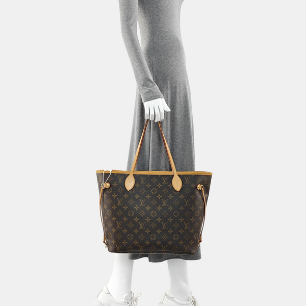 NEVERFULL MM Monogram Coated Canvas Brown