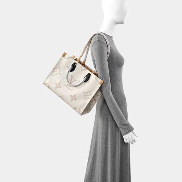 ONTHEGO MM Monogram Coated Canvas White