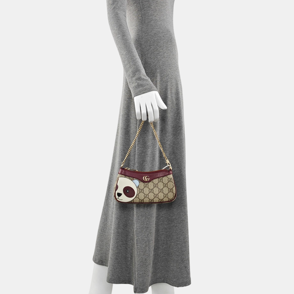 Monogram Fabric Top Handle Bag Mini Brown
