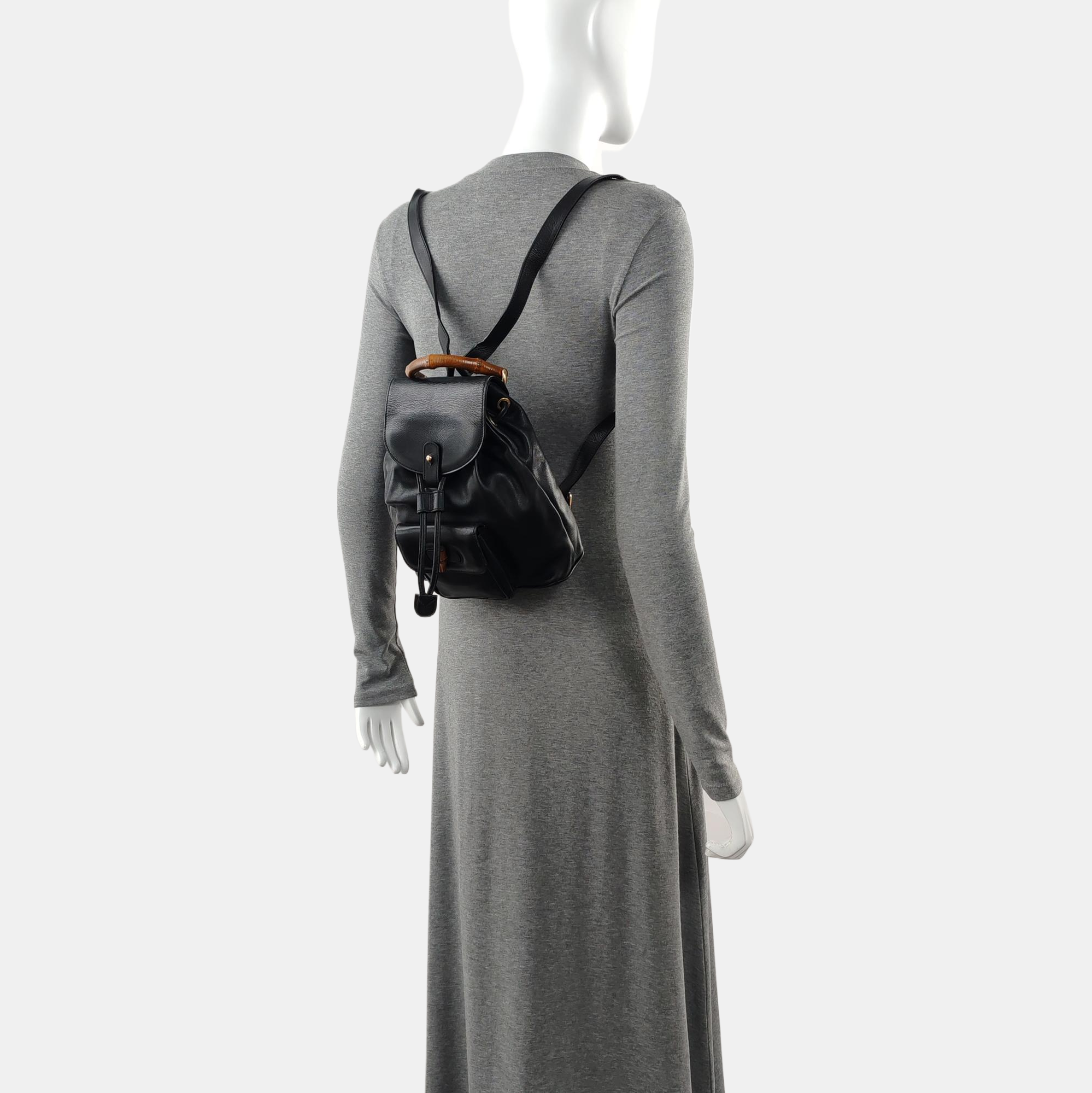 Authenticated pre-owned  Bamboo 1947 Calfskin Black - Backpack at Looply