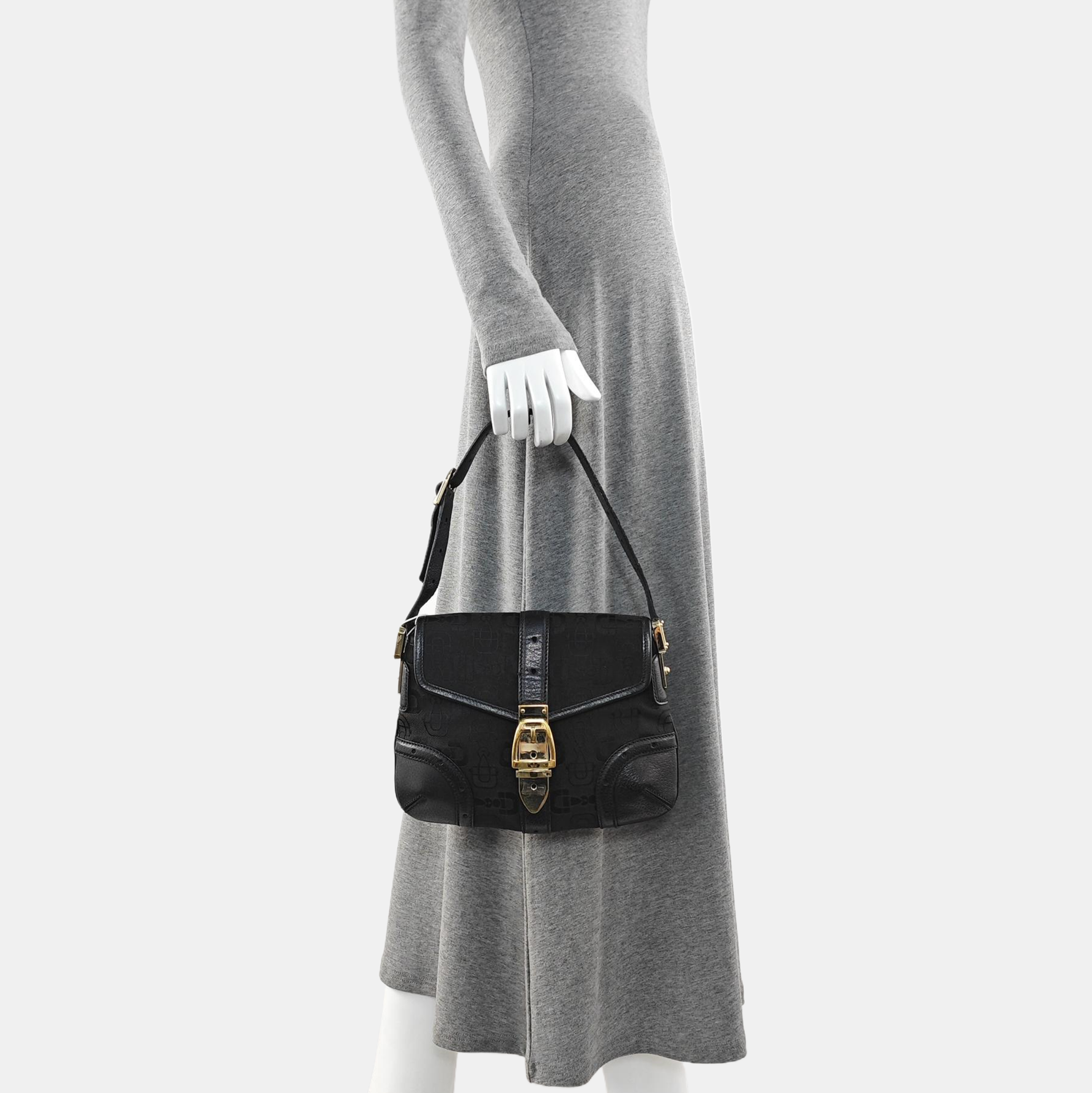 Canvas Top Handle Bag Black