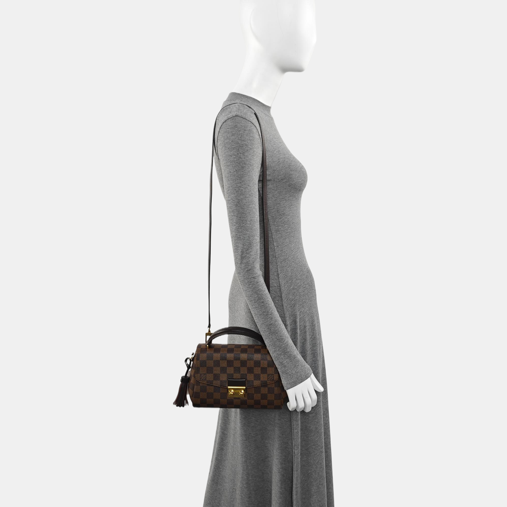 CROISETTE Damier Ebene Coated Canvas Brown