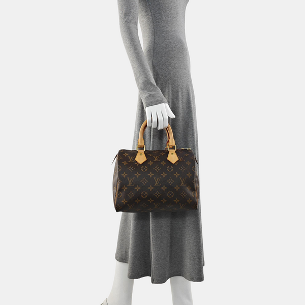 SPEEDY 25 Monogram Coated Canvas Brown