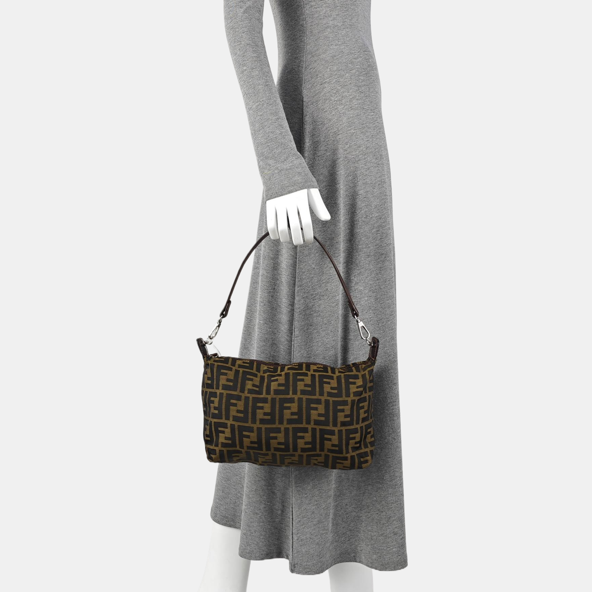 Canvas Clutch Brown