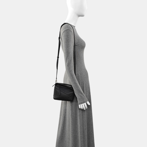 Authenticated pre-owned  Puzzle Mini Calfskin Black - Shoulder Bag at Looply