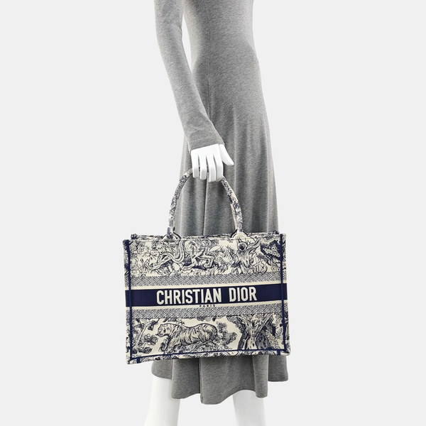 Book Tote Medium Canvas Blue