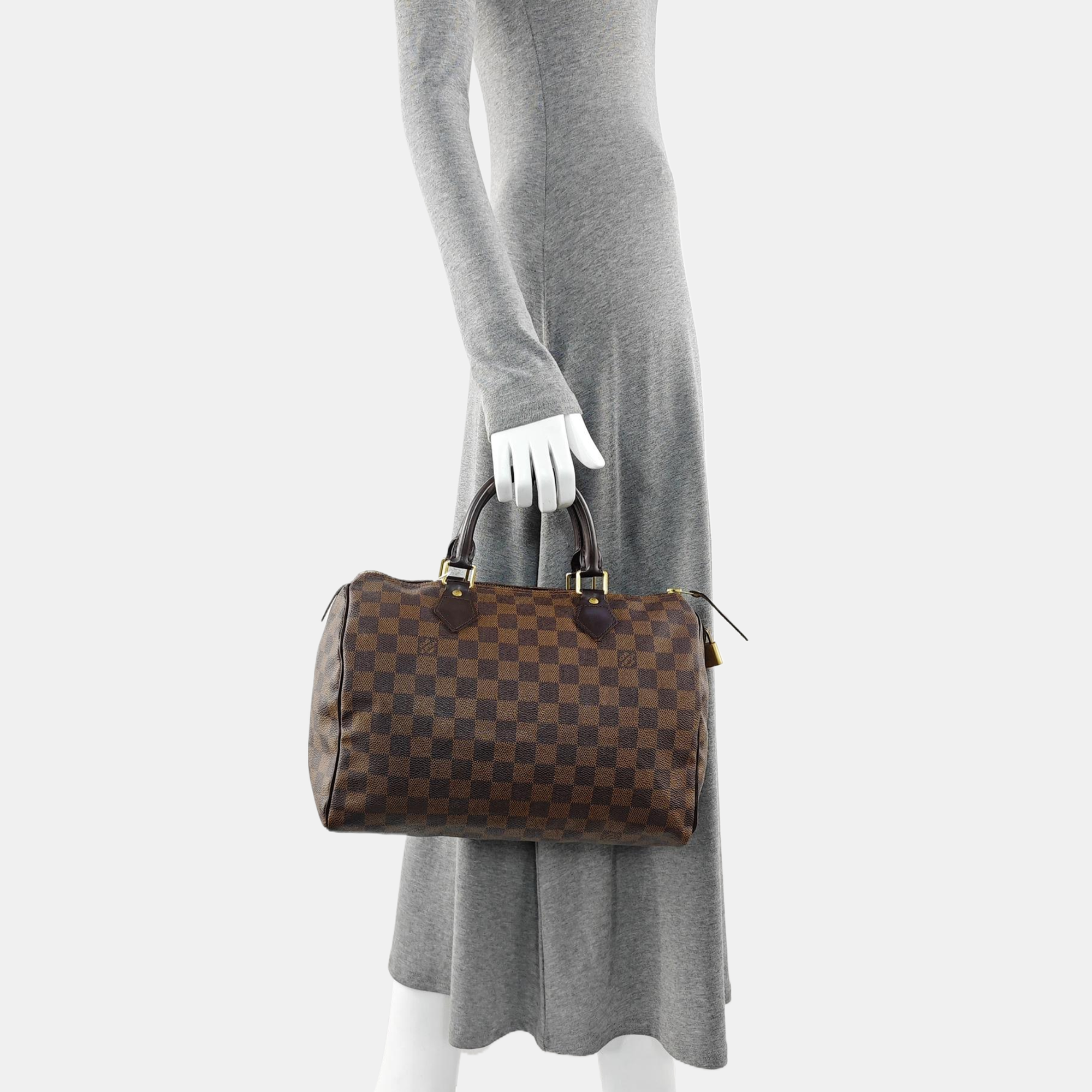 SPEEDY 30 Damier Ebene Coated Canvas Brown