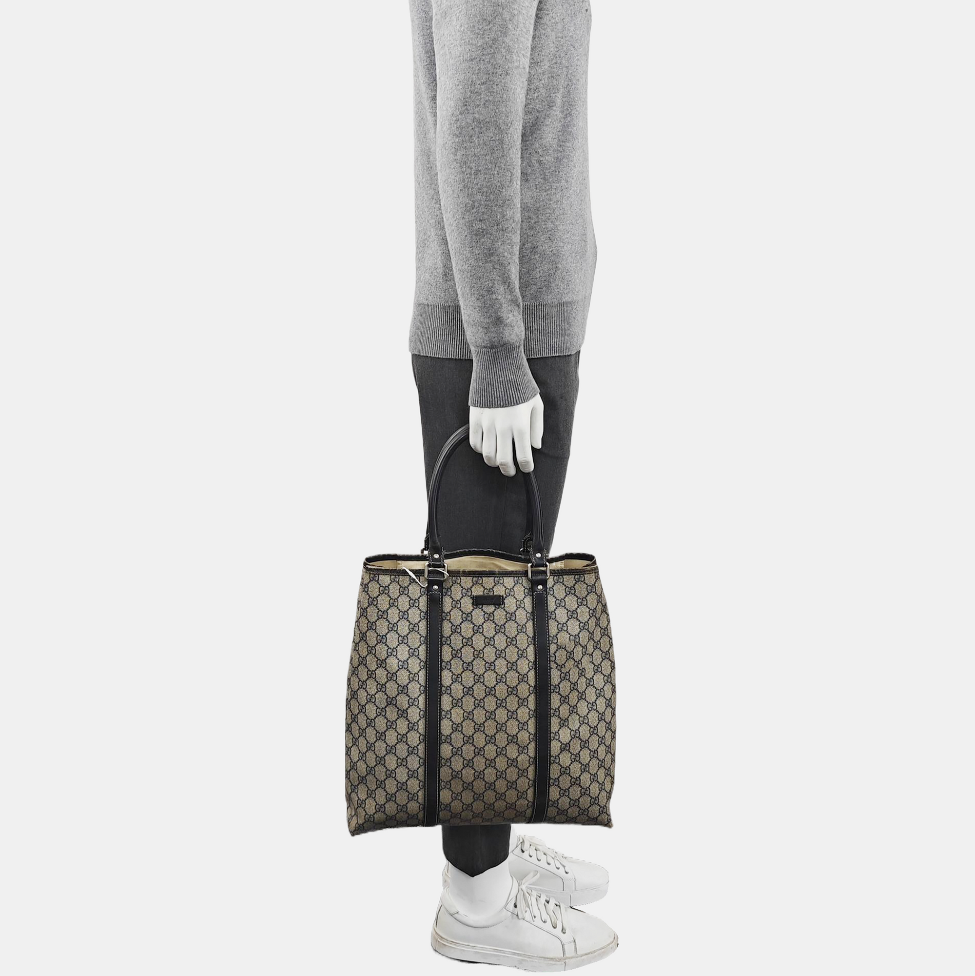 GG Supreme Monogram Coated Canvas Black