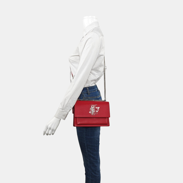 SUNSET Medium Calfskin Red