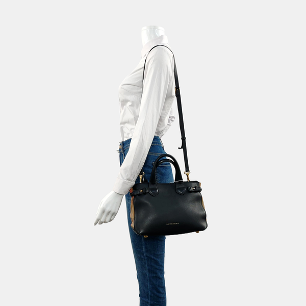 The Banner Small Calfskin Black