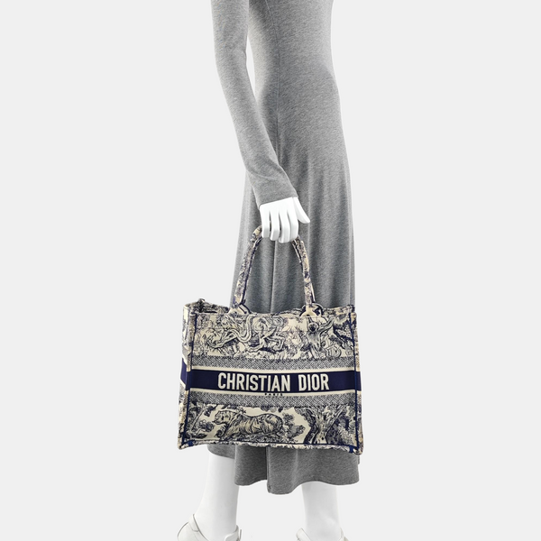 Book Tote Medium Canvas Blue