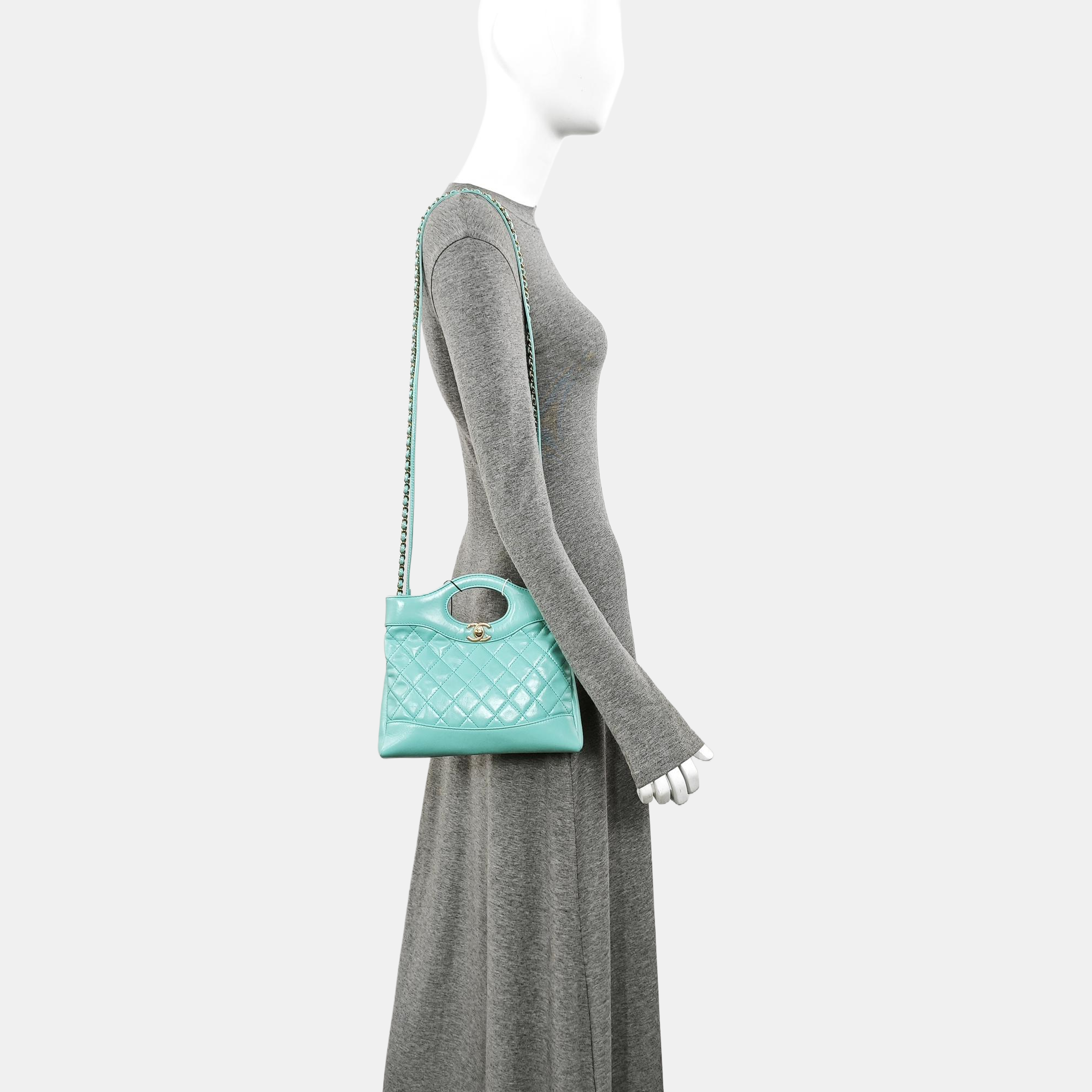 CHANEL 31 Quilted Lambskin Green