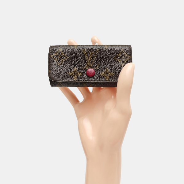 Monogram Coated Canvas Key Pouch Brown