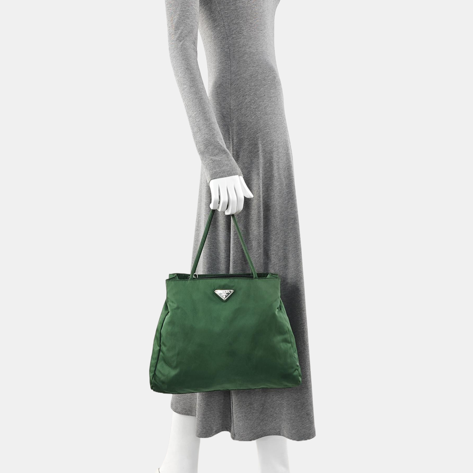 Nylon Tote Bag Green