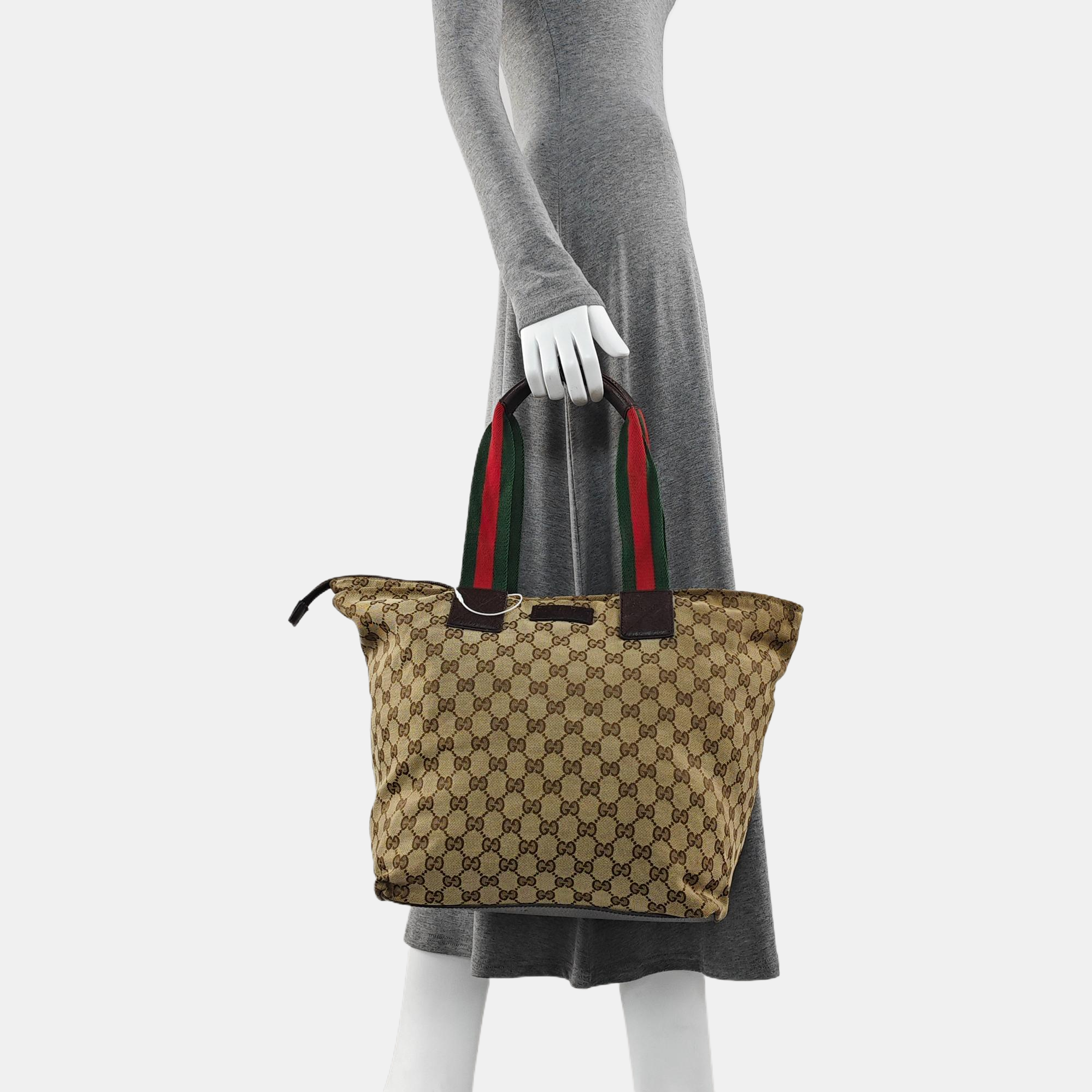 Monogram Canvas Top Handle Bag Brown