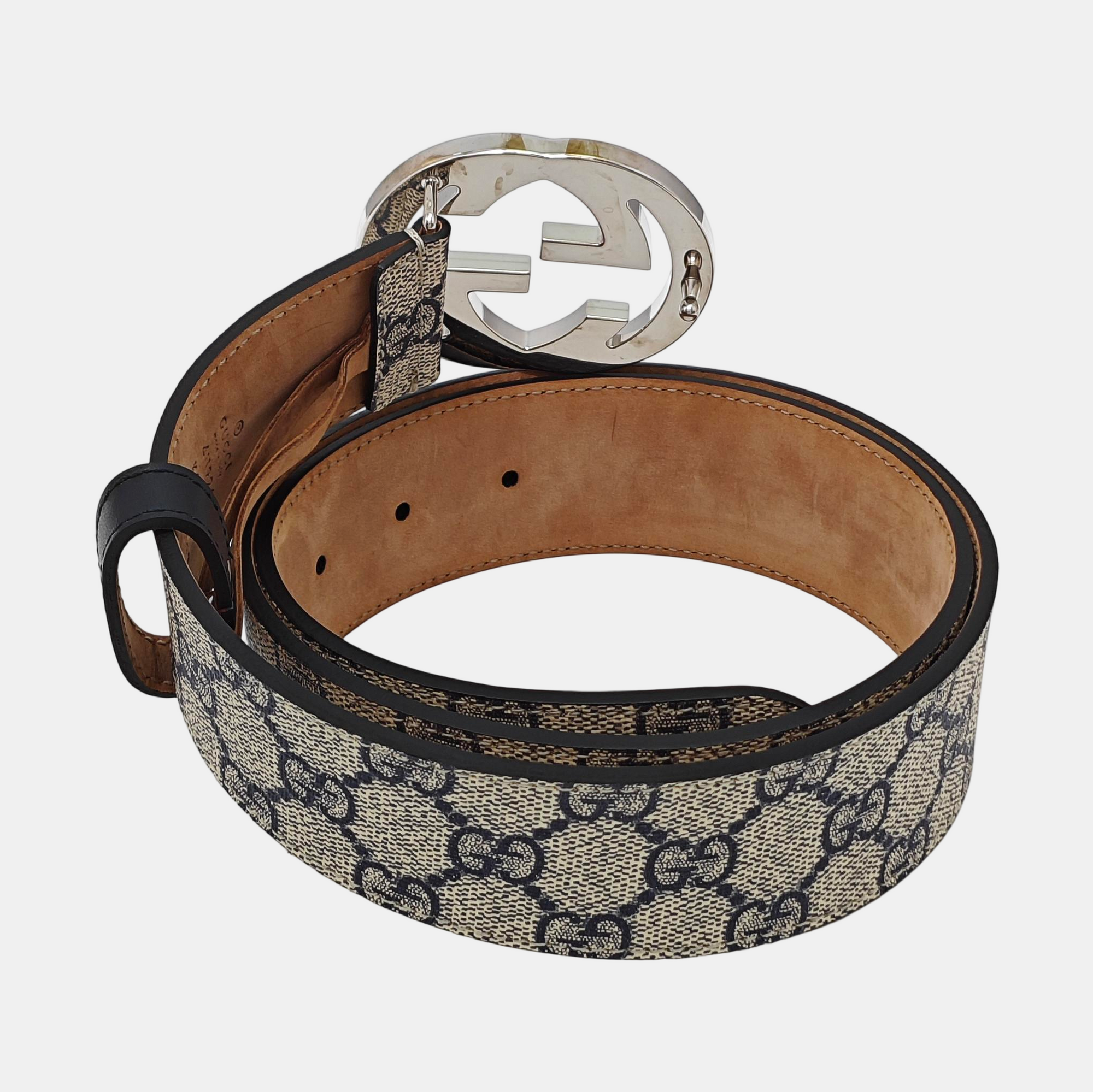 Leather Belt Beige