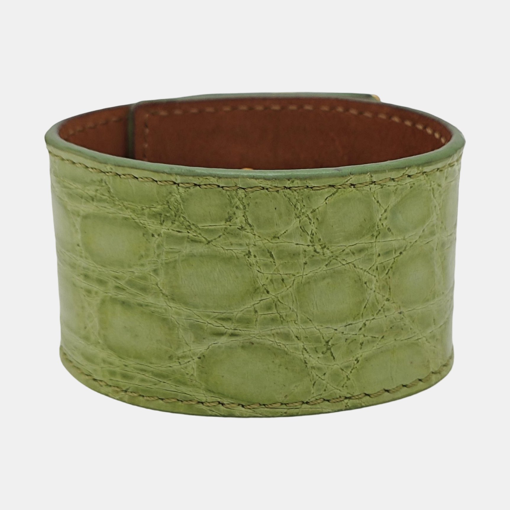 Leather Green Bangle
