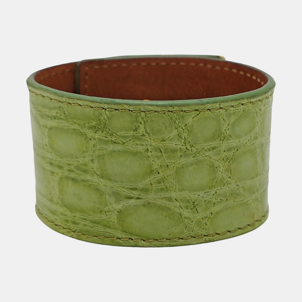 Leather Green Bangle