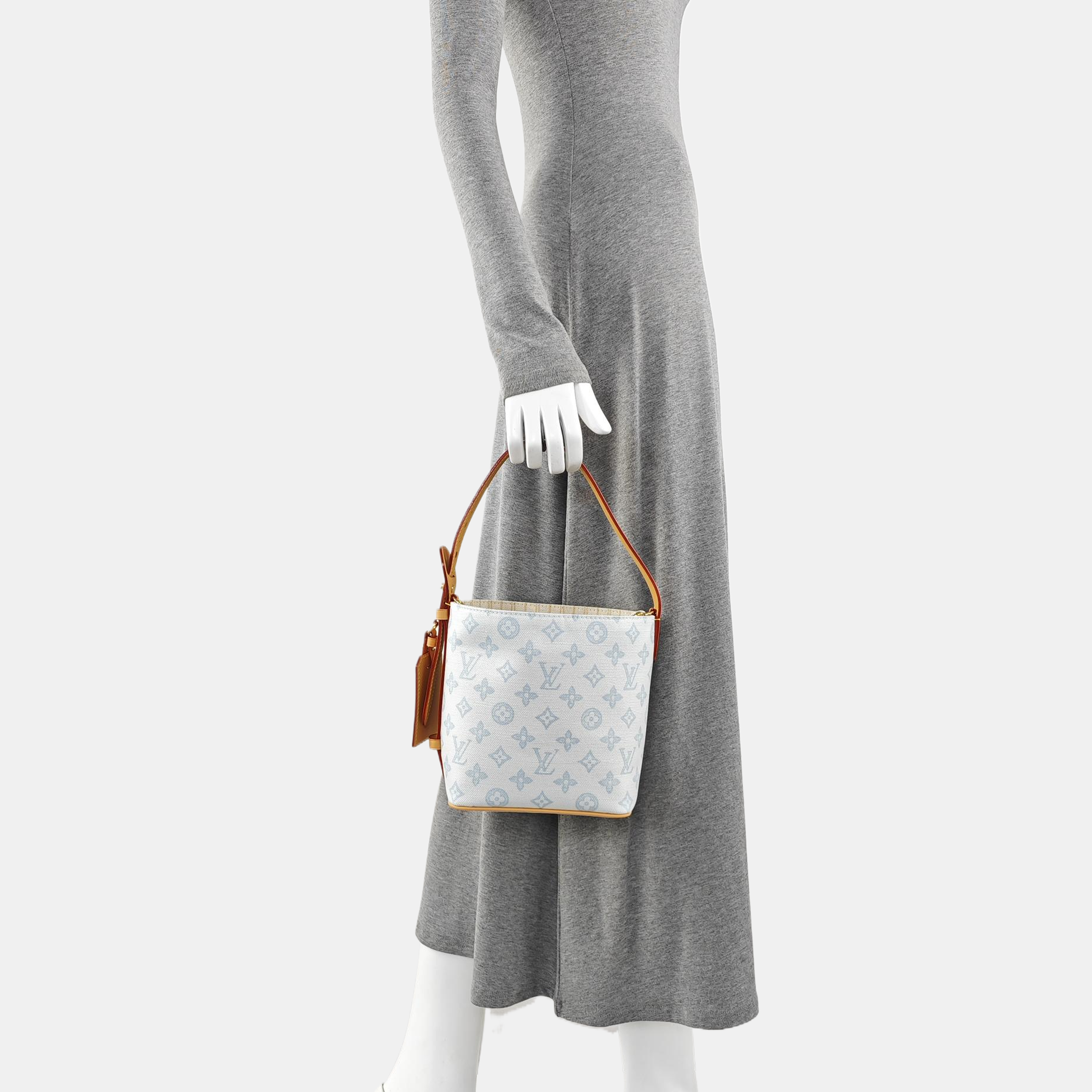 ALL IN BB Monogram Coated Canvas Blue