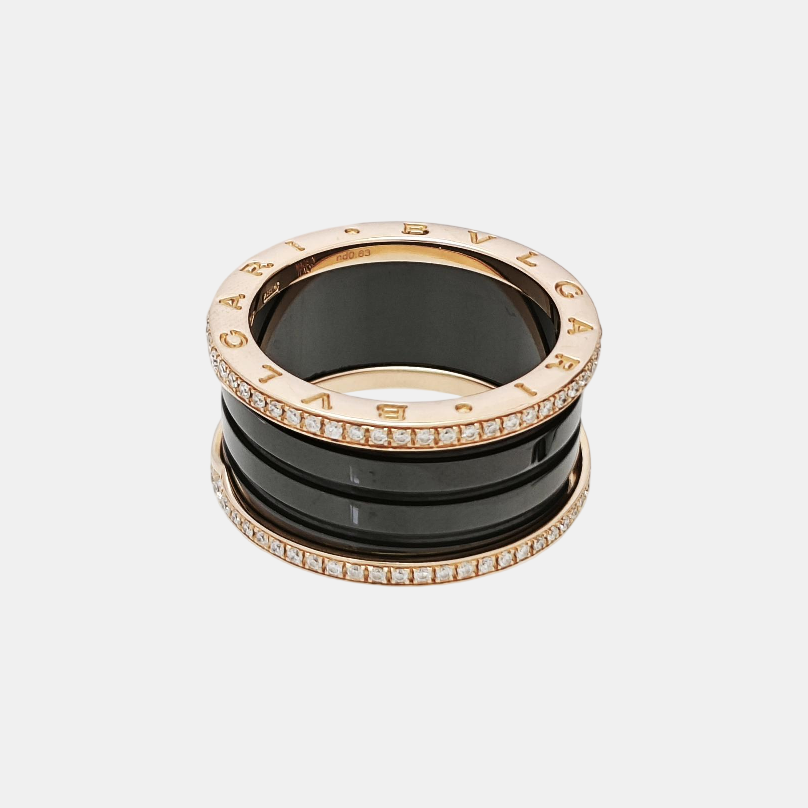 B.ZERO1 18k Rose Gold Ring EU 60