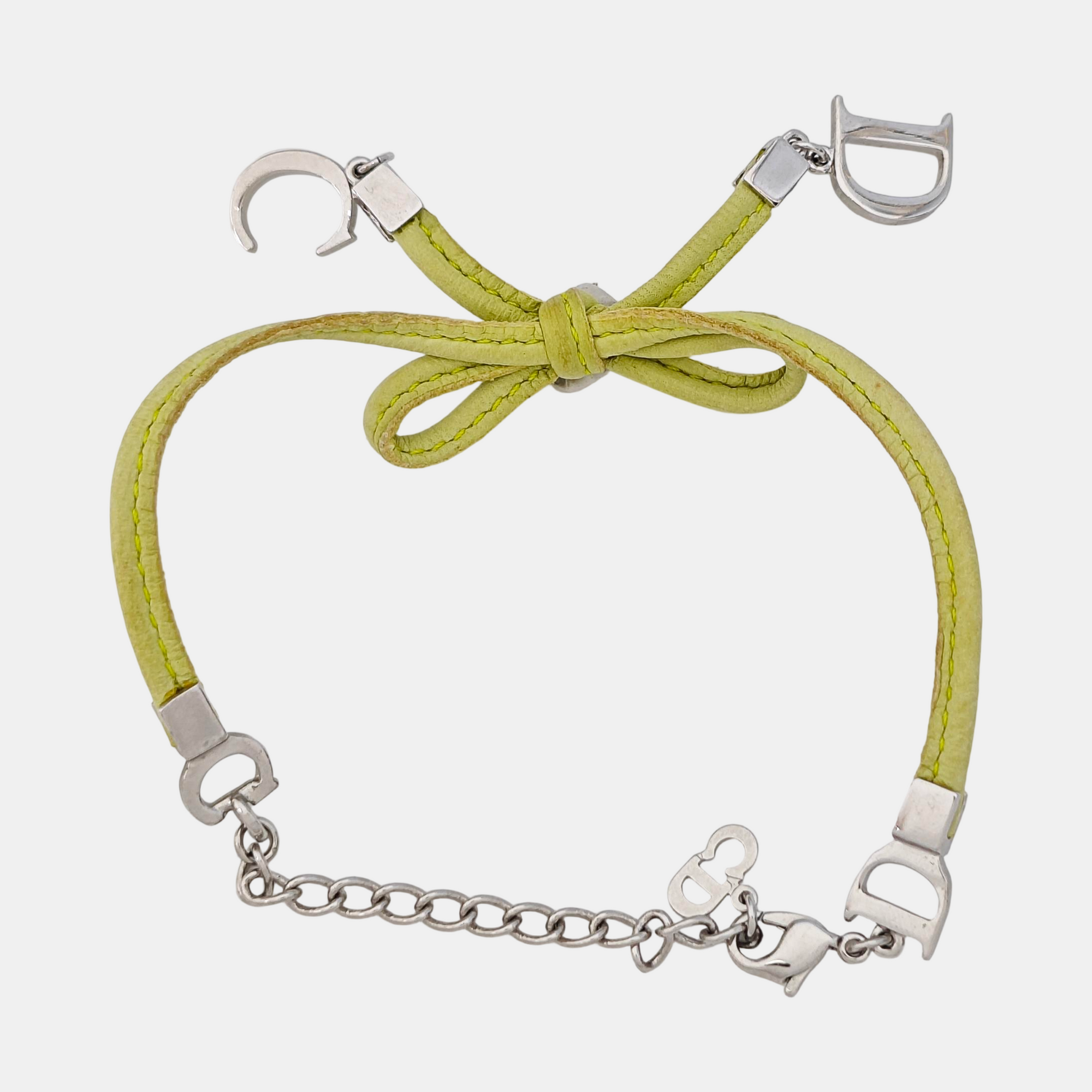 Bow Leather Green Bracelet
