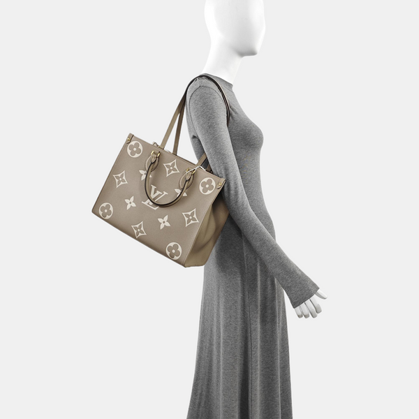 ONTHEGO MM Monogram Calfskin Gray
